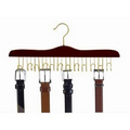 Wooden Specialty Belt Hanger - Walnut/Brass
